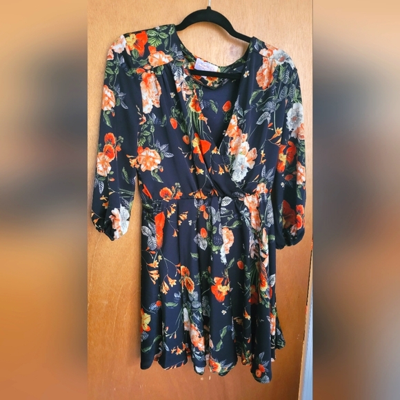 Fall Floral Dress - Picture 1 of 3